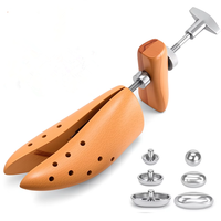 Support de chaussure réglable en bois massif avec extension en hêtre peint