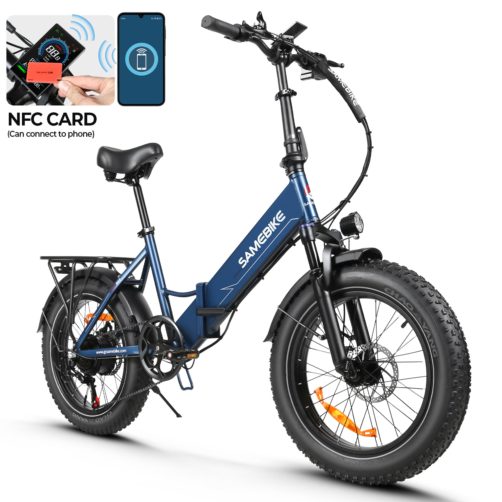 SAMEBIKE LOTDM200-II 750W 20" Fat Tire Folding Electric Bike 48V