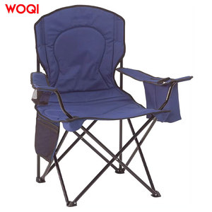 Silla plegable de playa Woqi color azul marino 45x45x90cm con bolsillo de malla para camping y picnics - Product Image 3