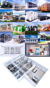 Maison conteneur en acier détachable avec <span class=keywords><strong>panneau</strong></span> sandwich de conception industrielle pour usage extérieur, bureau, <span class=keywords><strong>appartement</strong></span> (2-4 étages), respirante - Product Image 5