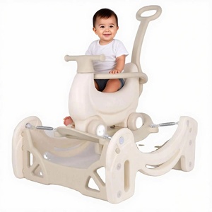 Cheval à bascule miniature 3 en 1 sans moteur pour enfants, jouet à roulettes en plastique, animaux, sauteur et rebondisseur inspiré des dessins animés, chaise pour enfants - Product Image 4