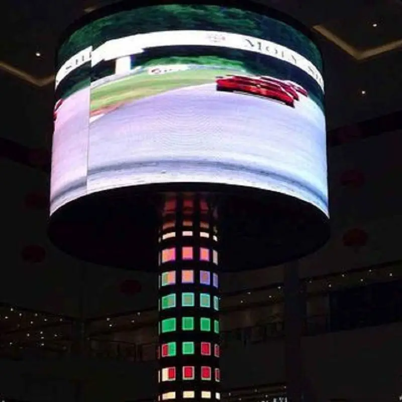 1080p P2.5 P3 Commercial Advertisement Cylindrical Tv Led Display Giant Big Full Hd Video Panel Led Advertising Screen Indoor