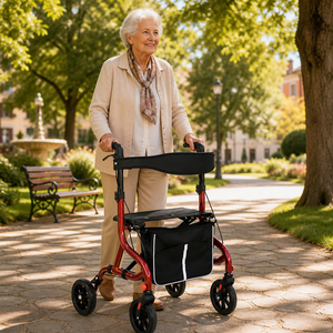 <span class=keywords><strong>Déambulateur</strong></span> médical avec siège pliable, léger, en aluminium, 4 roues, aide à la mobilité, certifié CE ISO 13485 - Product Image 4