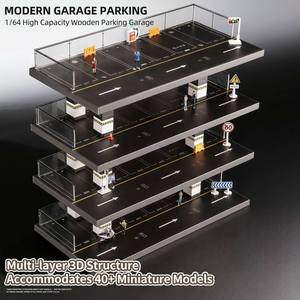 Diorama de Estacionamiento en Miniatura 1:64, Escenario de Casa DIY, Vitrina Acrílica Apilable para Bloques de Construcción de Arquitectura - Product Image 2