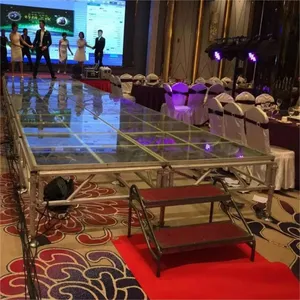 Progettazione di mobili decorativi per eventi portatili passerella in vetro di nozze