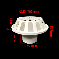 Accessoires de tuyauterie de drainage de toit en PVC en matière plastique durable, grille de drainage UPVC détachable anti-feuilles tombantes pour jours de pluie