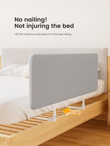 Summer Infants Free Installation Oxford Cloth Adjustable Height Portable Foldable 4-<b>Side</b> Protection <b>Bed</b> Fence Baby Anti-fall - Product Image 5