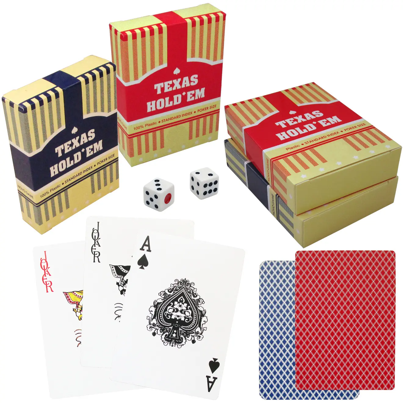 AYPC Boîte de cartes de jeu de poker en PVC de haute qualité au design personnalisé Imprimante de cartes de jeu de casino en plastique pour jeux de société