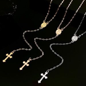 Rosario Católico de Acero Inoxidable con Baño de Oro Antiguo, Colgante de Corazón de la Virgen María y Cruz, para Oración Religiosa, Aniversario - Product Image 6