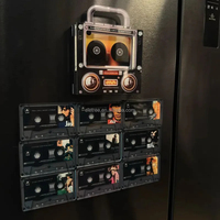 Aimant de réfrigérateur NFC Mixtape en forme de cassette, style vinyle vintage et cassette rétro, avec musique Spotify personnalisée
