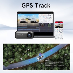 Chất lượng cao dual-ống Kính Xe DVR Dash máy ảnh 4K + 1080 tầm nhìn ban đêm Mini phía sau Wifi GPS chức năng ghi âm tính năng tuyệt vời ẩn - Product Image 4