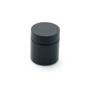 Cannacoast Custom Black Opal Round <b>Glass</b> Jar with Plastic Cap Child Resistant Storage <b>Container</b> for Herb Flower Child - Product Image 6