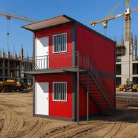 Maison conteneur préfabriquée à deux étages 20ft 40ft, installation rapide, modulaire, pour camp de travail et école