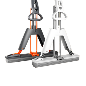 Mopa telescópica de acero inoxidable reutilizable de alta durabilidad con escurridor automático de alta deshidratación para suelos húmedos y secos al por mayor - Product Image 2