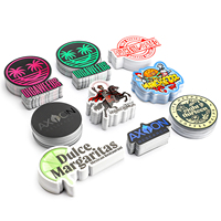 Etiquetas Adhesivas de Vinilo Resistentes a los Rayos UV, con Logotipo en Relieve UV, Personalizadas, Impermeables, para Promocionar la Marca de la Empresa