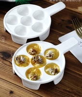 Plats à Escargots Ronds en Céramique et Porcelaine Écologiques Modernes, Grands Plats de Cuisson pour Escargots avec Poignée, Jetables pour Cadeaux Promotionnels