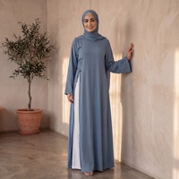 Nouvelle Tunique Longue Modeste Premium Nida 2026 avec Fente Latérale, Haut Abaya Élégant pour Femmes Musulmanes, Blouse Kaftan Traditionnelle avec Détail Nœud