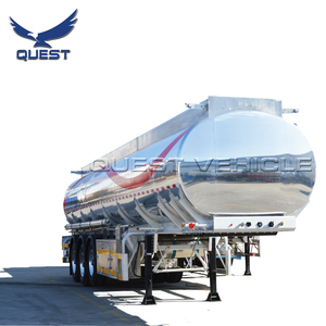 Bon <span class=keywords><strong>service</strong></span> 3 essieux miroir en alliage d'aluminium carburant liquide citerne semi-remorque - Product Image 2