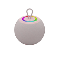 Nouvelle Enceinte Portable RGB de Bureau et d'Extérieur, Design Rond en Tissu, avec Lumières et Basses Puissantes, Idéale comme Cadeau Original