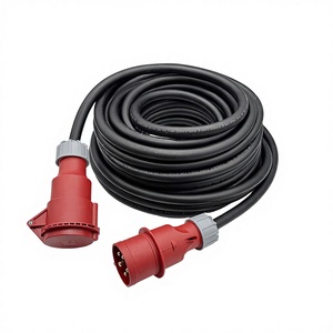 Câble d'extension industriel robuste de 50 m, 32 A, IP44, pour <span class=keywords><strong>extérieur</strong></span>, en caoutchouc, certifié CE ROHS, conducteur en cuivre de classe 5 pour - Product Image 2