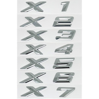 Autocollant de voiture 3D ABS chromé noir pour les séries X1 X2 X3 X4 X5 X6 X7, emblème de coffre arrière, décalcomanie, badge arrière