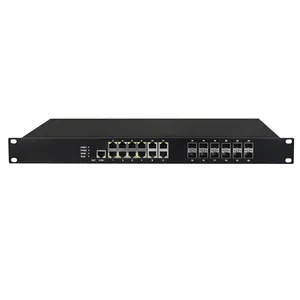 OEM tingkat industri jaringan Switch 12-Port LAN 12-Port SFP Dikelola industri Ethernet Switch