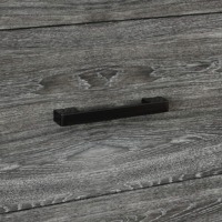 Table de chevet moderne en bois d'ingénierie gris foncé, durable, style mid-century, service OEM