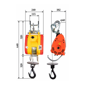Personnalisé 220V/380V Petit palan électrique King Kong 160kg 190kg 230kg 250kg Palan de <span class=keywords><strong>charge</strong></span> électrique Palan électrique à câble métallique - Product Image 4