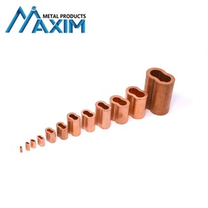 Manchons de sertissage en <span class=keywords><strong>cuivre</strong></span> galvanisé, clips et embouts ovales, pour câbles en acier duplex, raccords de sertissage en boucle, manchons en sablier 1/8 - Product Image 6