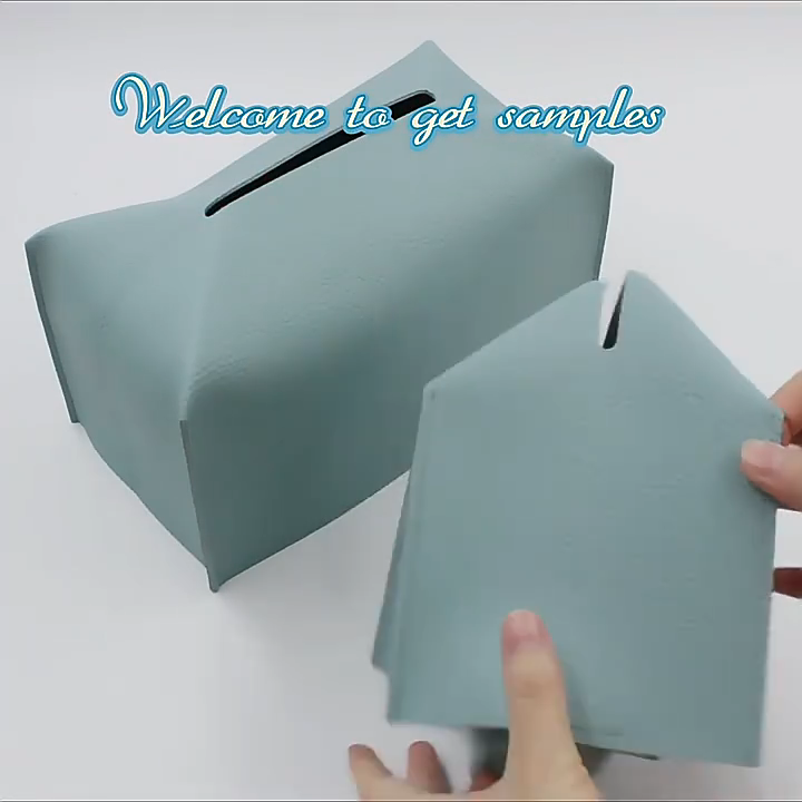 Puレザーティッシュカバースクエアティッシュホルダーティッシュカバー