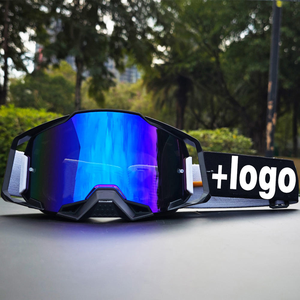 Lunettes de moto personnalisées, motocross, cyclisme, monture PC à bord complet, verres sphériques, protection UV, lentilles interchangeables, légères, pour adultes - Product Image 2
