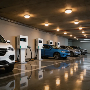 Borne <span class=keywords><strong>de</strong></span> recharge verticale commerciale pour véhicules électriques, 80 kW, double pistolet, avec paiement par code QR et <span class=keywords><strong>calcul</strong></span> automatique du facturage - Product Image 3