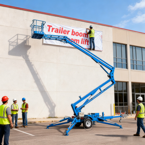 Elevador portátil telescópico 12m-24m Remolque aéreo Remolque remolcable detrás de Small Boom Man Lift - Product Image 2