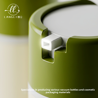 Nouvelle Bouteille Pompe Airless de Luxe à Clipser avec Interrupteur Rotatif et Verrouillage par Torsion, Argentée, 30ml-150ml, pour Lotion et Crème