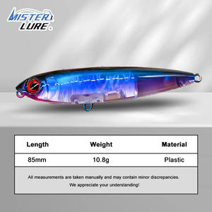 Umpan Pancing MISTER LURE 14cm 17g Air Tawar Suspensi Ringan untuk Ikan Bass Crappie Custom Oem Holografik Pencil - Product Image 2