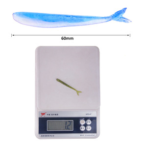 Kfs Soft Bait Forktail 60mm 12g pour la pêche au bar en eau douce et en eau salée, leurre de pêche en eau moyenne, couleur aléatoire - Product Image 1