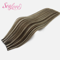 Prix de Gros Exclusif Cheveux Vierges Remy Non Traités Volume Weave 100% Humains Genius Weft Full End Weft Hair Extension