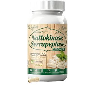Nattokinase suplemen 10 in 1 Kapsul Nattokinase dengan Vitamin D3 Niacin Vitamin <span class=keywords><strong>K2</strong></span> Zinc CoQ10 Quercetin pendukung kesehatan hati - Product Image 1