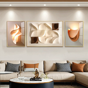 Quadro in Porcellana Cristallina con Effetto Geometrico Astratto Minimalista Moderno per Sfondo Divano, Decorazione Casa e Hotel, Vendita all'Ingrosso - Product Image 6