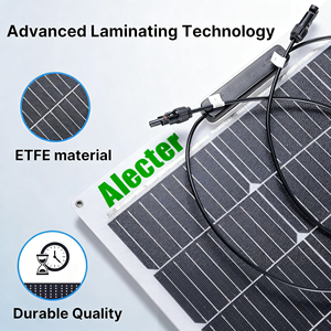 แผงโซลาร์เซลล์แบบยืดหยุ่น ALECTER โมโนคริสตัลไลน์ซิลิคอน 100W สีดำ ประสิทธิภาพสูง โมโนเซลล์ 23% IP67 กันน้ำ น้ำหนักเบา รุ่น APH-P03 คุณภาพสูง - Product Image 4