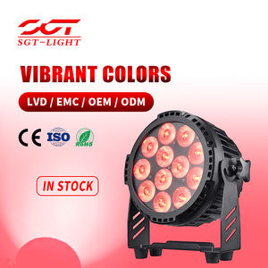 Luces LED IP65 para Exteriores, Resistentes al Agua, Par LED RGBW de 12x10w, Iluminación de Escenario, Luces LED Par Resistentes al Agua para Bodas y Fiestas - Product Image 1