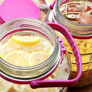 Pot en verre de 1 gallon avec couvercle, large ouverture, couvercles en plastique étanches avec <span class=keywords><strong>bec</strong></span> <span class=keywords><strong>verseur</strong></span>, stockage en vrac d'aliments secs, pot à cornichons, boîte à lait - Product Image 6