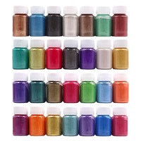 Pigment de remplissage de gel de cristal DIY Slime Bottle 28 Colors Mermaid Mica Powder Pearl Pigments