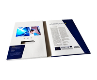 Ventes directes d'usine lecteur de publicité en cuir carte de voeux livret LCD brochure d'entreprise livre vidéo de mariage