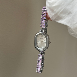 Montre pour femme LAN-201, nouvelle chaîne, plaque elliptique, style simple, rétro, montre à quartz - Product Image 3
