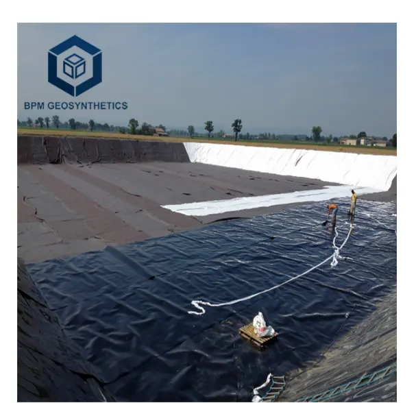 คุณภาพสูง HDPE Geomembrane พลาสติก HDPE บังโคลนภายในบ่อซับ 500 ไมครอนสําหรับบ่อ