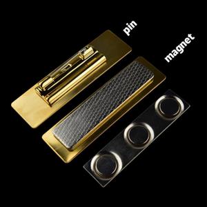 Wholesale Custom logo Engravable Hotel Employee Stainless Steel Magnetic Metal Laser Engrave <b>Pin</b> Name Tag <b>Badge</b> - Product Image 5