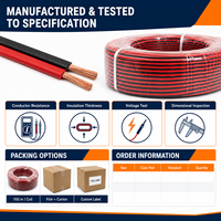 RVB 2-adriges 0,5mm Parallel Flexibles Kupferkabel 300/300V PVC-Isoliertes Flachkabel für LED-Beleuchtungsverkabelung