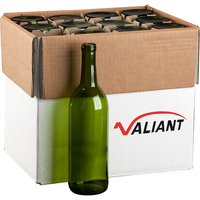 Bouteilles de vin de Bourgogne vert foncé personnalisées 750ml Forme ronde de feuille morte comprend du liège pour champagnes et vins 75cl 3L 4.5L 1L