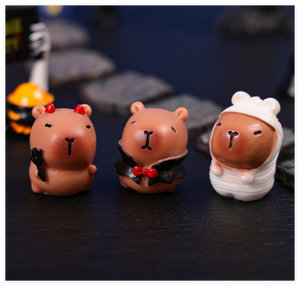 Miniatura 3D <span class=keywords><strong>de</strong></span> Halloween, Zombi, Vampiro, Fantasma, Momia, Mago, Calabaza, Ignis Fatuus, Demonio, Capibara, Figura <span class=keywords><strong>de</strong></span> Animal Adorable, Juguetes Meng Dai - Product Image 5